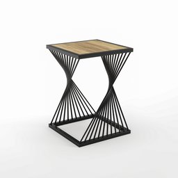 Banqueta/mesinha Oceam Classic Baixa 50cm em Metal Preto - 2
