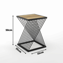 Ver imagem 5 de Banqueta/mesinha Oceam Classic Baixa 50cm em Metal Preto