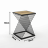 Banqueta/mesinha Oceam Classic Baixa 50cm em Metal Preto - 5