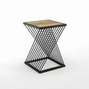 Ver imagem 3 de Banqueta/mesinha Oceam Classic Baixa 50cm em Metal Preto