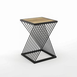 Banqueta/mesinha Oceam Classic Baixa 50cm em Metal Preto - 3