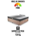 Ver imagem 6 de Cama Baú Casal 138x188 Bipartido Linho Marrom com Dual Firm Espuma Ecoflex