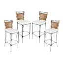 Ver imagem 1 de Kit 4 Banquetas em Alumínio Jk para Cozinha Capuccino