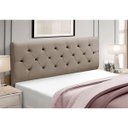 Ver imagem 2 de Cabeceira Casal Estofada Madeira Cama Box Realeza:capuccino