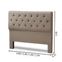 Ver imagem 3 de Cabeceira Casal Estofada Madeira Cama Box Realeza:capuccino