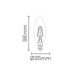 Lâmpada Led Vela Filamento E27 Iluminação Decoração - 2