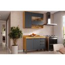 Ver imagem 1 de Cozinha Completa Nápoli Prime 2 Peças (1 Armário + 1 Balcão) C2p04 Amendoa/chumbo - Ronipa