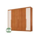 Ver imagem 4 de Guarda Roupa 6 Portas (4 Ripadas) e 6 Gavetas Atenas Cinamomo/off White - Conquista