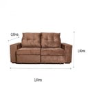 Ver imagem 3 de Sofá Retrátil e Reclinável 3 Lugares com Baú