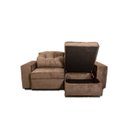 Ver imagem 2 de Sofá Retrátil e Reclinável 3 Lugares com Baú