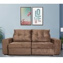 Ver imagem 1 de Sofá Retrátil e Reclinável 3 Lugares com Baú