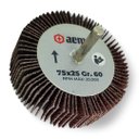 Ver imagem 4 de Mini Roda Lixa Pg Aeme 75x25 Haste 6mm 10 Unidades