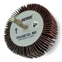 Ver imagem 2 de Mini Roda Lixa Pg Aeme 75x25 Haste 6mm 10 Unidades