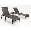 Ver imagem 2 de 2 Espreguiçadeiras Catar + Mesa Centro em Alumínio - Tabaco