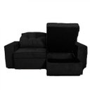 Ver imagem 2 de Sofá Retrátil e Reclinável 3 Lugares com Baú