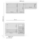 Ver imagem 4 de Cozinha Completa Amara 6 Portas 3 Gavetas 40250081 Branco - Politorno