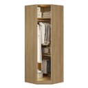 Ver imagem 2 de Guarda Roupa Ravi Canto 1 Porta MDF com LED Olmo