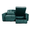 Ver imagem 2 de Sofá Retrátil e Reclinável 3 Lugares com Baú