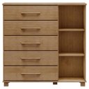 Ver imagem 2 de Cômoda Sapateira para Quarto Closet 5 Gavetas 1 Porta Zahav F06 Freijó - Lyam Decor
