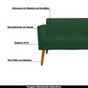 Ver imagem 6 de Conjunto Namoradeira e 2 Poltronas Decorativas Isabella Pés Palito Madeira Suede Verde - Gran Belo