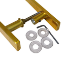 Ver imagem 7 de Puxador Duplo Alumínio Curvo 40cm Porta Pivotante Dourado