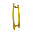 Ver imagem 1 de Puxador Duplo Alumínio Curvo 40cm Porta Pivotante Dourado