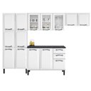 Ver imagem 3 de Cozinha Modulada Compacta em Aço 4 Peças 14 Portas 2 Gavetas Paneleiro Duplo New Premium Itatiaia 