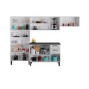 Ver imagem 5 de Cozinha Modulada Compacta em Aço 4 Peças 14 Portas 2 Gavetas Paneleiro Duplo New Premium Itatiaia Branco