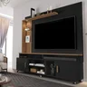 Estante Home para TV até 65 Polegadas Ripado com LED e Rodízios Ocean - 1