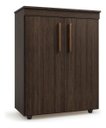Ver imagem 2 de Armário Multiuso 2 Portas Cappuccino Wood Organizador para Sala Cozinha Escritório e Cantinho do Caf