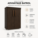 Ver imagem 7 de Armário Multiuso 2 Portas Cappuccino Wood Organizador para Sala Cozinha Escritório e Cantinho do Caf