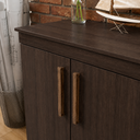 Ver imagem 4 de Armário Multiuso 2 Portas Cappuccino Wood Organizador para Sala Cozinha Escritório e Cantinho do Caf