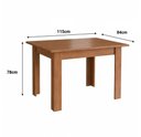 Ver imagem 2 de Mesa 1,15x84 sem Vidro Canto Reto Canela