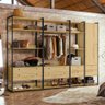 Closet Casal Modulado Completo Industrial Aberto Olivar - Pinus - 1