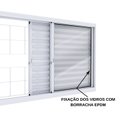 Ver imagem 4 de Janela de Aço Veneziana de Correr Lateral 3 Folhas Grade Quadrada Branca Lucasa Facilita Abertura Esquerda