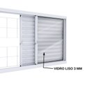 Ver imagem 3 de Janela de Aço Veneziana de Correr Lateral 3 Folhas Grade Quadrada Branco Lucasa Facilita Abertura Es