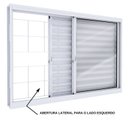 Ver imagem 6 de Janela de Aço Veneziana de Correr Lateral 3 Folhas Grade Quadrada Branco Lucasa Facilita Abertura Es