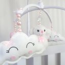 Ver imagem 2 de Mobile para Berço Musical Giratório Ovelha Balão Rosa