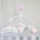 Ver imagem 1 de Mobile para Berço Musical Giratório Ovelha Balão Rosa