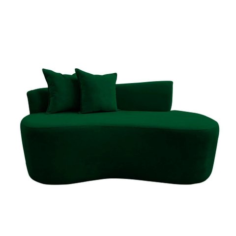 Namoradeira Sofá Feijão Hana Orgânica Bouclé Verde