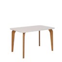 Ver imagem 7 de Sala de Jantar Mesa Papaia 130cm com Vidro com 4 Cadeiras Juparanã Marrom/Off White/Bege/Cinamomo