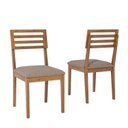 Ver mais imagens de Sala de Jantar Mesa Papaia 130cm com Vidro com 4 Cadeiras Juparanã Marrom/Off White/Bege/Cinamomo