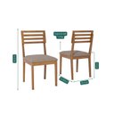 Ver imagem 4 de Sala de Jantar Mesa Papaia 130cm com Vidro com 4 Cadeiras Juparanã Marrom/Off White/Bege/Cinamomo