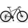 Bicicleta 29 Drais Color 21v Câmbio Shimano Freio a disco MTB Aluminun - Cinza+Preto - 21 - 1