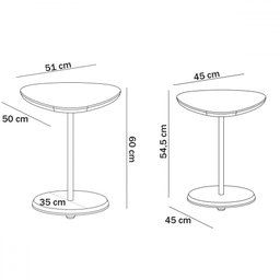 Mesa Canto Bia Kit 2 Peças 100% Mdf Menta - Pnr Móveis - 3