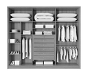 Ver imagem 4 de Guarda Roupa Casal 100% MDF 6 Portas 6 Gavetas 278cm Anápolis Castanho/Off White - Valverde