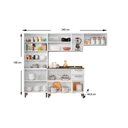 Ver imagem 3 de Cozinha Modulada Completa Múltipla 4 Peças (2 Armários + 1 Balcão + 1 Paneleiro) C4P86 Branco/