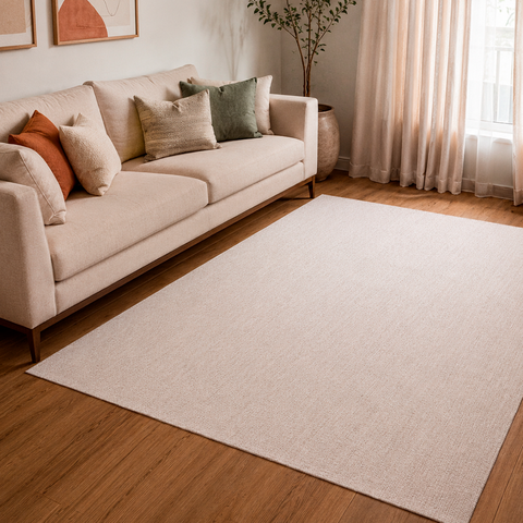 Tapete Decorativo Sala Quarto Coleção Fibras de Afeto Castor Off White 1,40 x 2,00