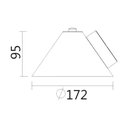 Ver imagem 2 de Arandela Spotline 1169/1 Hat Ø18x10cm Alumínio Preto 3000k 5w