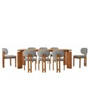 Ver imagem 1 de Conjunto para Sala de Jantar com 8 Cadeiras Tokyo Marrom/Luna/Imbuia